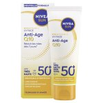 Lot de 2 cr�me visage solaire anti - �ge q10 spf 50 nivea sun 40ml