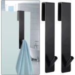 Lot de 2 crochets de porte en acier inoxydable pour paroi de douche sans perçage crochets au - dessus ... Lot de 2 crochets de porte en acier inoxydable pour paroi de douche sans perçage crochets au - dessus ...