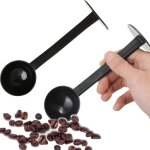 Cuillre  caf expresso poussoir cuillre de mesure doseuse 10g - anawakia - lot de 2 - noir