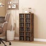 Lot de 2 �tag�res colonnes armoire de rangement cd - dvd 12 compartiments 21 x 225 x 885 cm capacit� ...