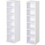 Lot de 2 tagres colonnes blanches - mycocooning - rhodes - 12 niches - 204 cd