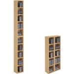 Etagres modulables musique pour cd et dvd lot de 2 meubles de rangement en colonne avec 10 compartiments ...