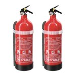 Lot de 2 extincteurs 2kg classe abc avec manomètre - autobest Lot de 2 extincteurs 2kg classe abc avec manomètre - autobest