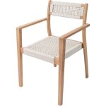 Lot de 2 fauteuils de jardin - arawa - bois dacacia fsc - empilable - cordage tress� - 57 x 59 x 85 cm ...