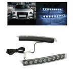 2 feux diurne led 12v blanc phares de jour drl universel pare - chocs grille avant voiture fourgon moto ...