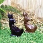 Lot de 2 flavien le lapin chocolat lait et noir - chocolat de paques
