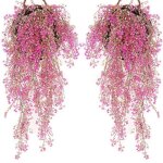 Lot de 2 fleurs artificielles au mur plantes artificielles suspendues de 85 cm pour maison jardin mariage ...