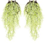 Lot de 2 fleurs artificielles au mur plantes artificielles suspendues de 85 cm pour maison jardin mariagevert ...