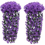 Lot de 2 fleurs de glycine artificielles violettes de 90 cm violet tenture murale fleur vigne dcoration ...