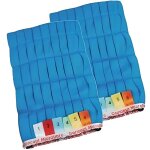 Lot de 2 gants vitre 26x14cm bleu