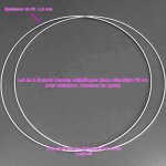 Lot de 2 grands cercles m�talliques blanc diam. 65 cm pour abat - jour anneaux epoxy attrape r�ves - ...