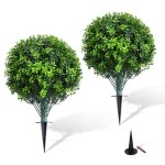 Lot de 2 grandes boules de buis artificielles de 40 cm - plantes artificielles prot�g�es contre les uv ...