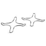 Lot de 2 grilles de bruleur pour appareil de cuisson - fackelmann - tecno ref. 45135 - gris - inox