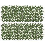 Lot de 2 haies artificielles treillis extensible - brise - vue v�g�tale feuillage r�aliste 2 x 1 m