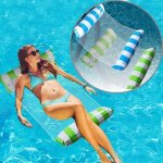 Lot de 2 hamacs gonflables - hamac  eau - pour piscine - hamac gonflable pour jeux dt fte de plage. ...