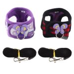Lot de 2 harnais avec laisse pour chinchilla taille s harnais de marche pour hamster / lapin / furet ...