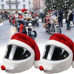 Lot de 2 housses de casque de moto de no�l pour casque de moto casque de p�re no�l personnalis� (sans ...