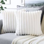 Lot de 2 housse de coussin 50x50 cm avec fermeture eclair cach� pour d�coration coussin salon velours ...