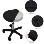 Lot de 2 housse de tabouret de bar rond 35cm / 30cm / 33cm / 40cm noir extensible universelle protection ...