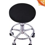 Lot de 2 housse de tabouret de bar rond / carre 35cm - 40cm noir extensible universelle housse protection ...