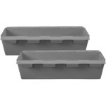 Lot de 2 jardini�res en plastique pour palettes artecsis bacs � fleurs d�coration jardin 9x36. 8x9. 5cm ...