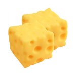 Lot de 2 jouets anti - stress en forme de fromage - squishy doux et moelleux jaune - s�r et non toxique ...