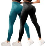 Lot de 2 legging anti cellulite femme compression 3d minceur leggings push up femme taille haute push ...