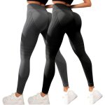Lot de 2 legging anti cellulite femme compression 3d minceur leggings push up femme taille haute push ...