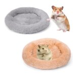 Lit apaisant - lot de 2 - design rond - lavable - confort pour rongeurs