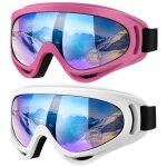 Lot de 2 lunettes de ski de planche � neige pour homme et femme enfants gar�ons et fillesjeunes anti ...
