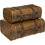 Set de 2 cantines bruce en bois - atmosphera createur dinterieur