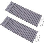 Matelas bain de soleil - sormiou - gris anthracite - 180 x 60 cm - lot de 2 - tissu dperlant