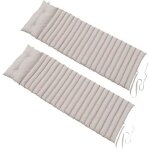 Lot de 2 matelas bain de soleil sormiou taupe en 180 x 60 cm