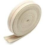 Lot de 2 mches de lampe  huile en coton - longueur : 45 m - pour lampe  huile - 15 mm a183