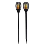 Lot de 2 mini torches solaires maity sun - lumi jardin - led - h 70 cm - blanc chaud Lot de 2 mini torches solaires maity sun - lumi jardin - led - h 70 cm - blanc chaud