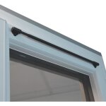 Lot de 2 mini - tringles � rideaux sobres sans per�age extensibles 40 - 70cm d10 noir mat en m�tal alu ...