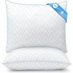 Lot de 2 oreillers 60x60 cm cozsinoor fibres polyester creuses 7d taie refroidissante respirante hypoallerg�ni ...