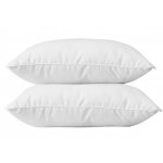 Lot de 2 oreillers 45 x 70 cm blanr�ve gamme douceur trait� anti acarien