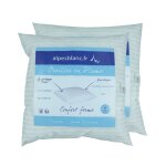 Alpes blanc - lot de 2 oreillers plumes 60x60 cm ? accueil moelleux & soutien mi - ferme ? antiacarien ...
