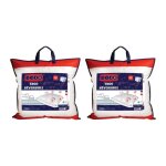 Lot de 2 oreillers dodo ergonomiques anti - acariens � m�moire de forme - 60 x 60 cm - coeur adapt
