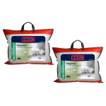 Lot de 2 oreillers dodo ergonomiques  mmoire de forme - 45x70 cm - vegetal