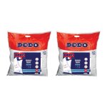 Lot de 2 oreillers dodo toucher peau de p�che - 60 x 60 cm - doux duo