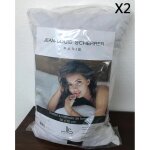 Lot 2 oreillers  mmoire de forme jean louis scherrer 50x70cm - blanc - synthtique - chambre - rectangulaire ...