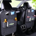 Organiseur sige arrire de voiture pour enfant - gris - lot de 2 - avec support pour tablette et tapis ...