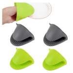 Lot de 2 paires de gants de cuisine en silicone pais - mini gants de four rsistants  la chaleur - ...