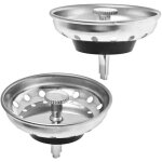 Lot de 2 - panier combin� cr�pine et bouchon pour �vier de cuisine remplace les bondes standard de 3 ...