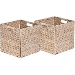 Lot de 2 paniers de rangement pliables jacinthe deau 31 x 31 x 31 cm