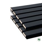 Lot de 2 panneaux tasseaux bois mdf acoustique d�cor ch�ne lave sur feutrine 2600x300x17mm pefc 70% forestea ...