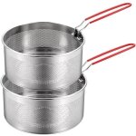 Lot 2 passoires inox passoire p�tes nouilles poign�es amovibles panier friteuse �gouttage