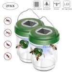Lot de 2 pièges à mouche guêpes et moustique attrape anti - insectes frelons - solaire avec lumière led ... Lot de 2 pièges à mouche guêpes et moustique attrape anti - insectes frelons - solaire avec lumière led ...